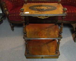 RENAISSANCE REVIVAL MARQUETRY 3 TIERED TABLE EBAY