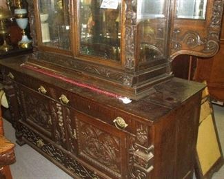 OAK RENAISSANCE REVIVAL SIDEBOARD ONCE OWNED BY LIBERACE
