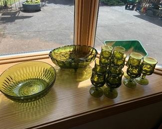 Green Glass Serving