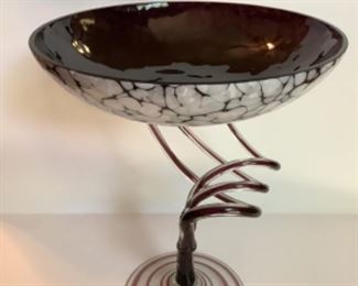 Jozefina Krosno 1980's Polish Jellyfish Art glass