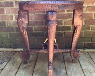 Elephant Table. Ornate, carved and so beautiful! 