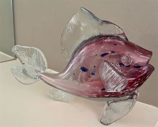 Glass Fish Figurine, blown glass