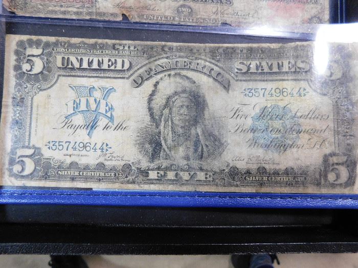 1899 Indian Chief $5 Silver Certificate