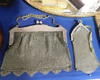 Antique mesh purses
