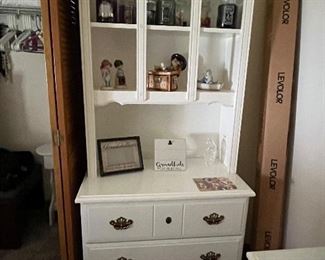 White dresser with shelves