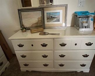 White dresser with six drawers