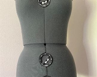 Dial female fabric adjustable Mannequin dress form for sewing. Body torso with stand