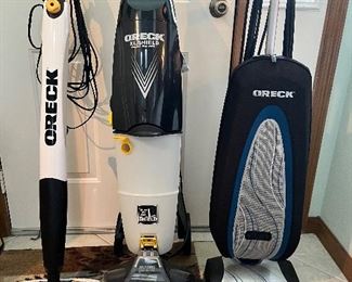 Oreck xl platinum pilot vacuum, Oreck xl shield power scrubber, Oreck steam it