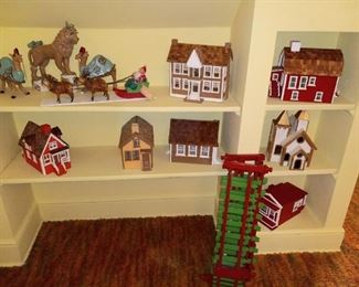 Handmade houses for Christmas display, so well done!
