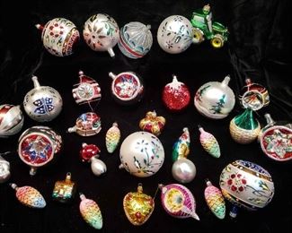 Polish Czech Blown Glass Ornaments