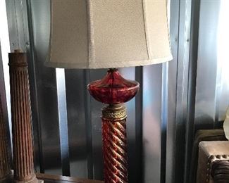 50% off now
Red Artglass with Twisted Base Lamp