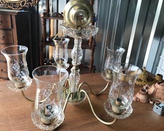 50% off now
ANTIQUE LARGE CHANDELIER LIGHT FIXTURE 5 ETCHED GLASS CRYSTAL SHADE 