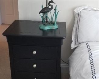 Matching black nightstand by Stanley Furniture