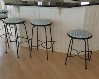 Good quality kitchen stools; two short stools still available