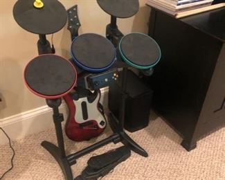 Guitar Hero Warrior of Rock wireless drum set with guitar