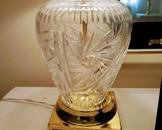Detail of crystal table lamp