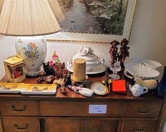 Vintage sideboard and fun decor items
