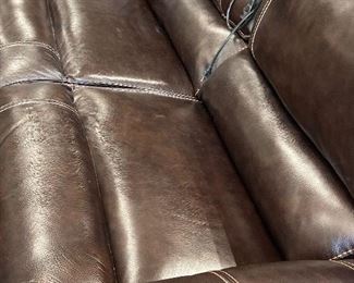 Pair of these leather reclining sofas, in excellent condition