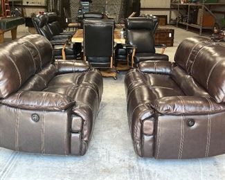 Pair of reclining sofas