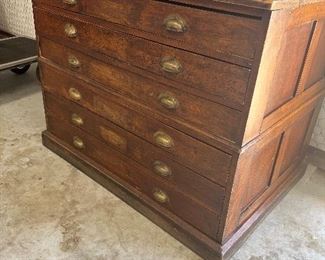 Antique map chest of drawers. Beautiful!