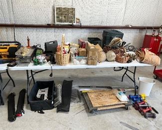 Tons of good garage items: tools, car accessories, etc