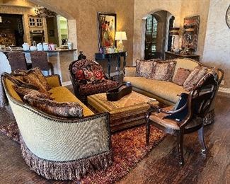 Pair of Marge Carson sofas!  These are a fortune on Chairish.com, come see them in person!  Fab!