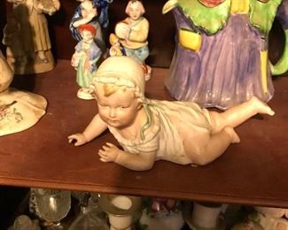 antique baby figurine, asian figurines