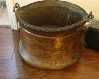 Large Antique Brass Pot