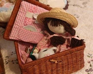 Doll with Tea Set