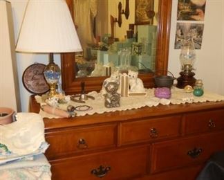 Vintage Maple Dresser with Mirror