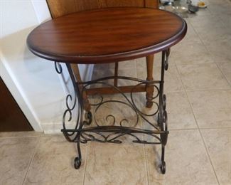 Iron Base Side Table