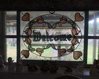 Stain Glass Welcome Sign
