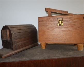 Vintage Shoe Shine Box - Wooden Mailbox