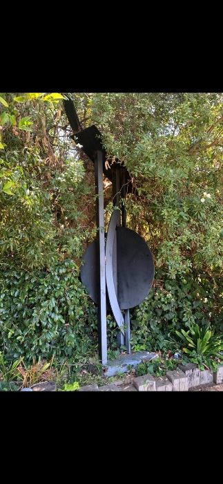 Outdoor sculpture by Guy Dill. From his Spanish Mirrors series. 