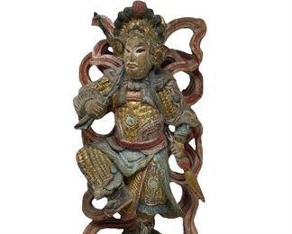 Antique Chinese Carved Wood Opera Figure