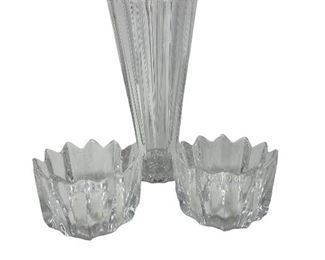 Rosenthal Vase, Orrefors Candy Dishes 