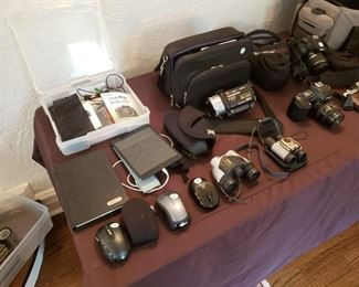Electronics and vintage cameras