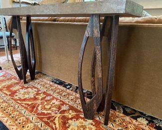 R&Y Augousti Paris console with shagreen top. 