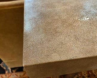 R&Y Augousti Paris console with shagreen top. 