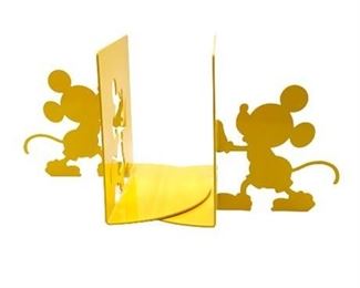 Lot 221
Disney Mickey Mouse Metal Die Cut Black Silhouette Bookends By Michael Graves