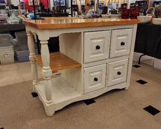 Kitchen Island.  The drawers open from both sides!