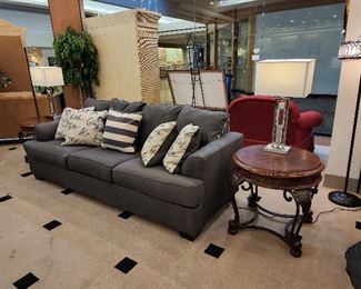 Like-new Sofa!  Pillows included.  We have two end tables like you see on the right.