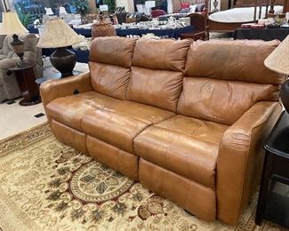Leather Power Reclining Sofa!