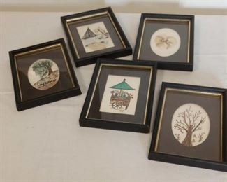 Five Small Framed 5 x 7 Prints