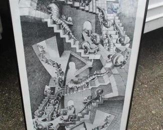 M.C. Escher lithograph, House of Stairs