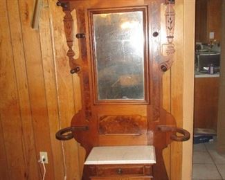 New Orleans had a MITCHELL AND RAMMELSBURG store open in 1866; this hall stand was probably purchased there. Fabulous item. 