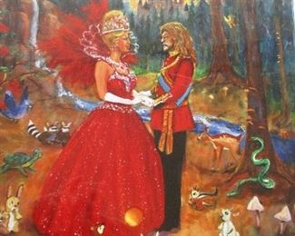 Beauty and the Beast, King Armenius, Mardi Gras, framed