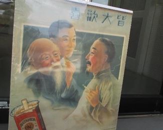 Chinese poster for British  cigarettes-- rare