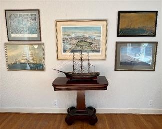 Lots of vintage and antique Nautical, Birdseye Maps, etc.