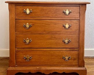 Small Vintage Chest with Chippendale Pulls